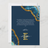 Carte De Remerciements Mariage de Parties scintillant de la géométrie de  (Dos)