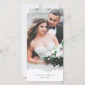 Carte De Remerciements Mariage de photo de script cardiaque (Devant)