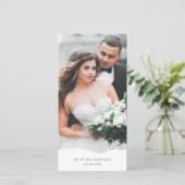 Carte De Remerciements Mariage de photo de script cardiaque (Debout devant)