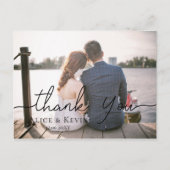 Carte de remerciements Mariage de photos à la main (Devant)