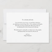 Carte De Remerciements Mariage de photos à main rouge (Dos)