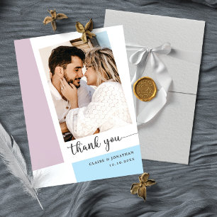 Carte de remerciements Mariage de photos de coeur
