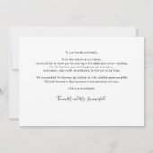 Carte de remerciements Mariage de photos personnal (Dos)