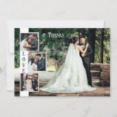 Carte de remerciements Mariage de photos simples (Devant)