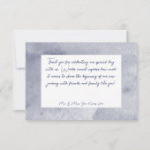 Carte De Remerciements Mariage de plage nautique floral rustique (Dos)