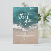 Carte De Remerciements mariage de plage océanique Abstraite (Debout devant)