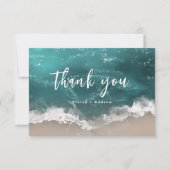 Carte De Remerciements mariage de plage océanique Abstraite (Devant)