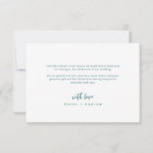 Carte De Remerciements mariage de plage océanique Abstraite (Dos)