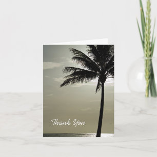 Carte De Remerciements Mariage de plage sous les palmiers Remerciement de