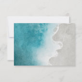 Carte De Remerciements Mariage de plage tropicale moderne élégant (Dos)