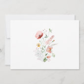 Carte De Remerciements Mariage de pré-Fleur sauvage Boho (Dos)