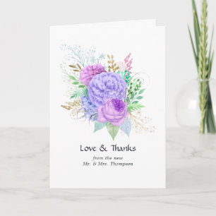 Carte De Remerciements Mariage de printemps floral rustique