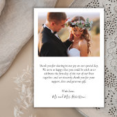 Carte de remerciements Mariage de recouvrement de 