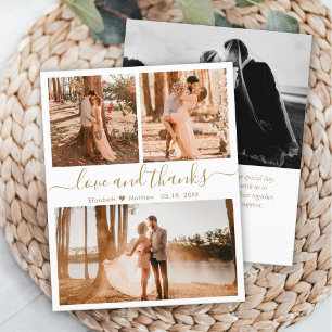 Carte de remerciements Mariage de recouvrement Gol