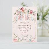 Carte De Remerciements Mariage de roses françaises aquarelle (Debout devant)