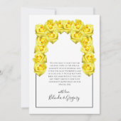 Carte de remerciements Mariage de roses jaunes (Devant)