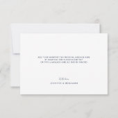 Carte De Remerciements Mariage de script aquarelle (Dos)