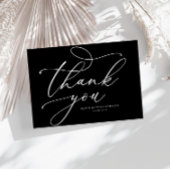 Carte De Remerciements mariage de script blanc moderne