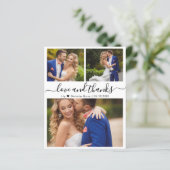 Carte de remerciements Mariage de script de Collag (Debout devant)