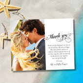 Carte de remerciements Mariage de script de Collag