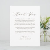 Carte de remerciements Mariage de script de la Dai (Debout devant)