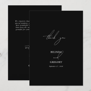 Carte De Remerciements Mariage de script de signature de calligraphie noi