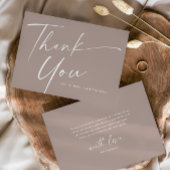 Carte De Remerciements Mariage de script élégant et moderne