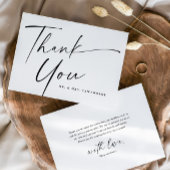 Carte De Remerciements Mariage de script élégant et moderne