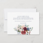 Carte De Remerciements Mariage de script Floral Aquarelle (Dos)