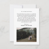 Carte De Remerciements Mariage de script minimaliste (Dos)