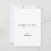 Carte De Remerciements Mariage de script moderne collage photo (Dos)