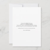 Carte De Remerciements Mariage de script moderne photo (Dos)