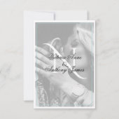 Carte De Remerciements Mariage de script photo Monogramme (Devant)