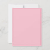 Carte De Remerciements Mariage de script rose magenta minimal (Dos)