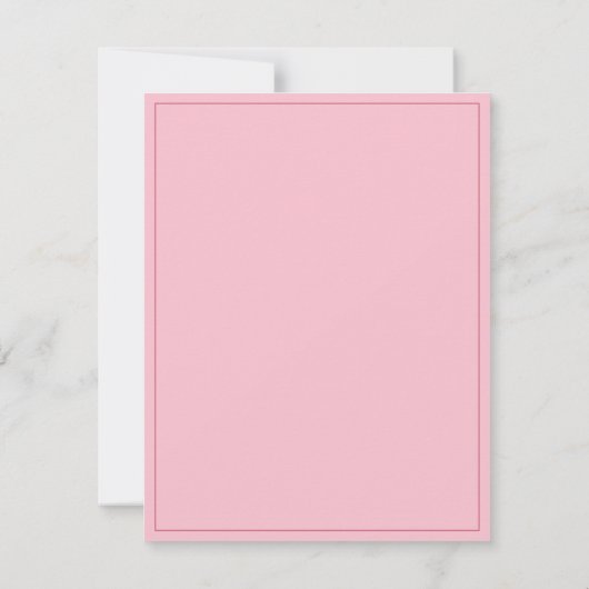 Carte De Remerciements Mariage de script rose magenta minimal (Dos)