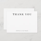 Carte De Remerciements Mariage de script simple (Devant / Derrière)