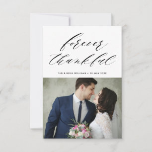 Carte De Remerciements mariage de script simple et élégant