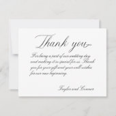 Carte De Remerciements Mariage De Splash Noir Et Or (Devant)