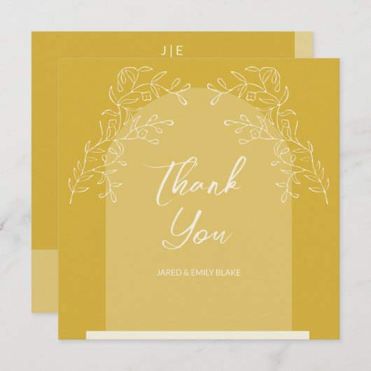 Carte de remerciements Mariage de style arc simple (Devant / Derrière)