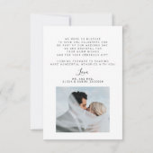 Carte De Remerciements Mariage de superposition de photo de script modern (Dos)