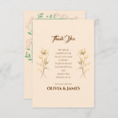 Carte de remerciements Mariage de Terracotta Boho (Devant / Derrière)