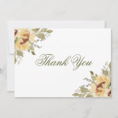 Carte De Remerciements Mariage de tournesols doux (Devant)