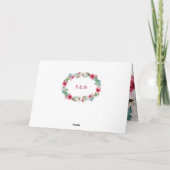 Carte De Remerciements Mariage de vacances d'hiver | Aquarelle florale (Dos)