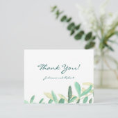 Carte de remerciements Mariage de verdure botaniqu (Debout devant)