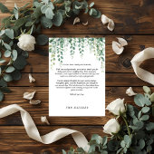 Carte de remerciements Mariage de verdure botaniqu