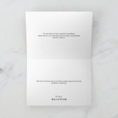 Carte de remerciements Mariage de verdure noir et  (Intérieur)