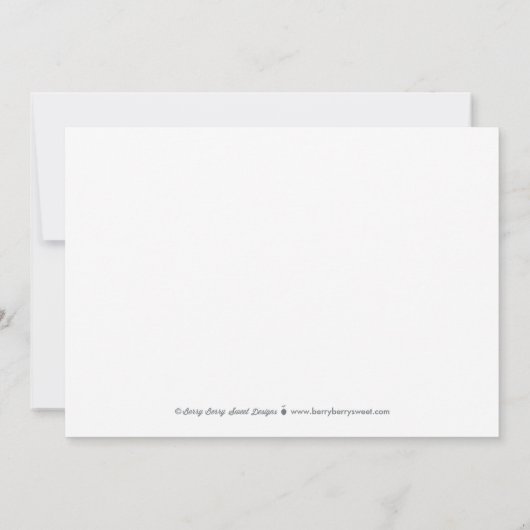 Carte de remerciements Mariage d'écriture agréable (Dos)