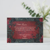 Carte De Remerciements Mariage d'élégance gothique victorienne (Debout devant)