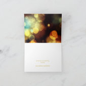 Carte De Remerciements Mariage des feux de Bokeh Twilight (Intérieur)