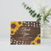 Carte de remerciements Mariage des feux de tournes (Debout devant)